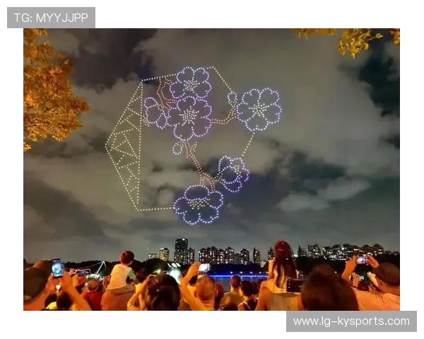 城市夜空激光划水，科技与运动的梦幻结合，夜空中的激光束